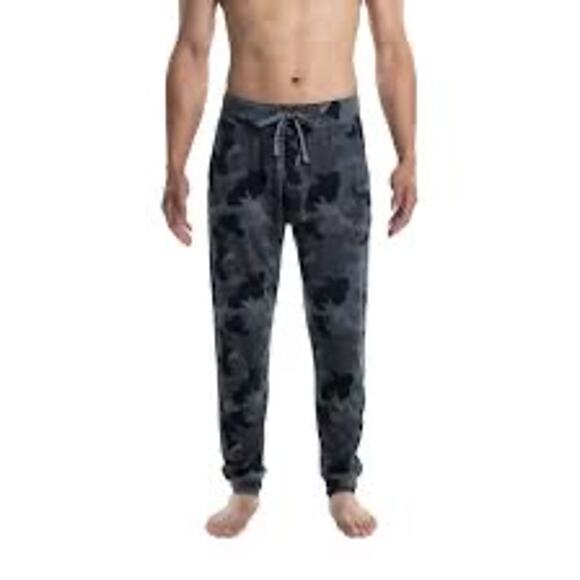 NWT Saxx Snooze Pant Super Camo Dark Charcoal Lounge Sleep Pajama Men M - Picture 1 of 7